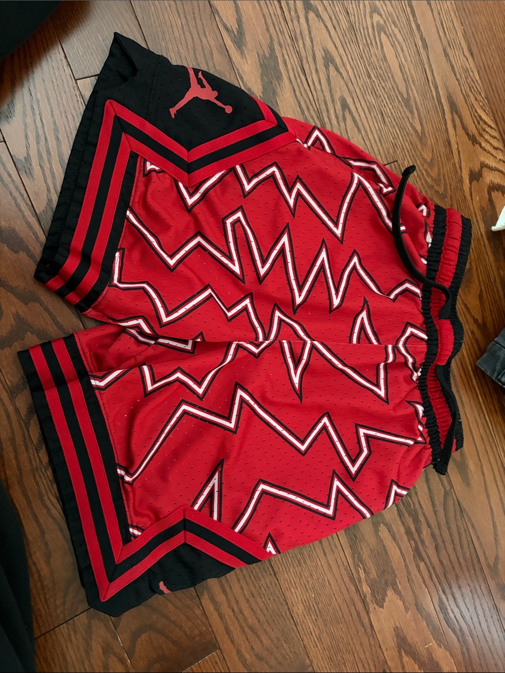 Jordan Red & Black Zigzag Basketball Shorts